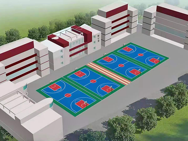学校篮球场平面图